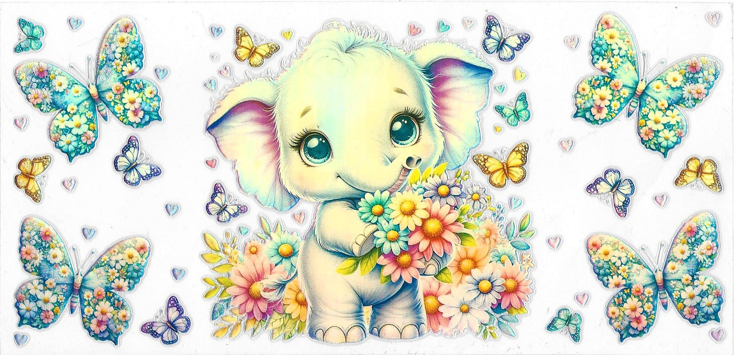 Floral Elephant wrap