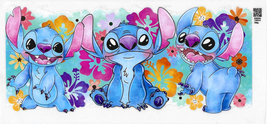 Floral Blue Dog cup