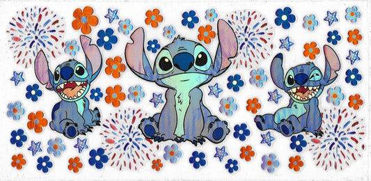 Flower Blue Dog-wrap