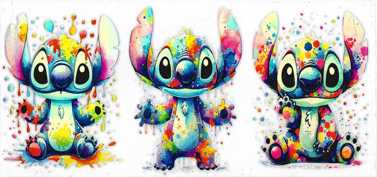 Colorful Blue Dog - wrap